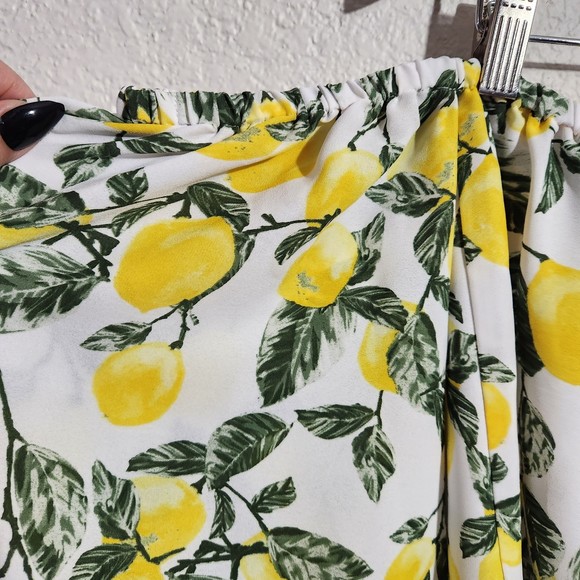 INC White Black & Yellow Flowy Tube Top w/Lemon Print All Over Sz. S - Picture 7 of 11